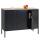 Kommode HWC-L84, Sideboard Schrank Anrichte, 3 Tren Metall 90x120x40cm, Melamin beschichtet ~ schwarz