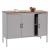 Kommode HWC-L84, Sideboard Schrank Anrichte, 3 Tren Metall 90x120x40cm, Melamin beschichtet ~ grau