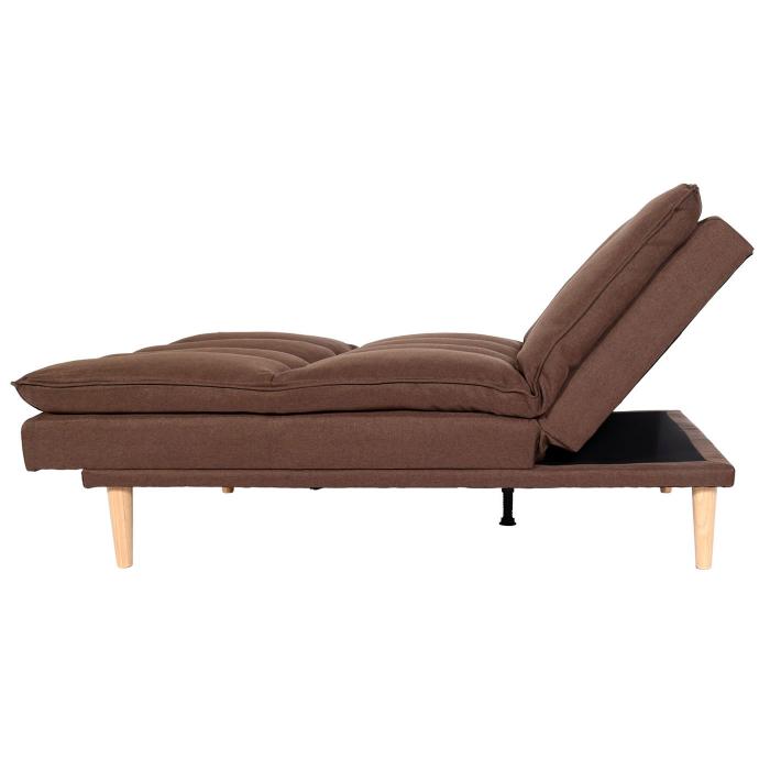 Schlafsofa HWC-M79, Gstebett Schlafcouch Couch Sofa, Schlaffunktion Liegeflche 180x110cm ~ Stoff/Textil braun