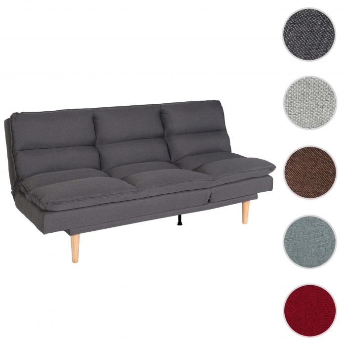 Schlafsofa HWC-M79, Gstebett Schlafcouch Couch Sofa, Schlaffunktion Liegeflche 180x110cm ~ Stoff/Textil dunkelgrau