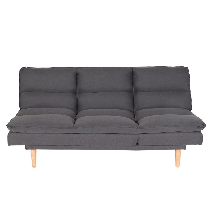 Schlafsofa HWC-M79, Gstebett Schlafcouch Couch Sofa, Schlaffunktion Liegeflche 180x110cm ~ Stoff/Textil dunkelgrau