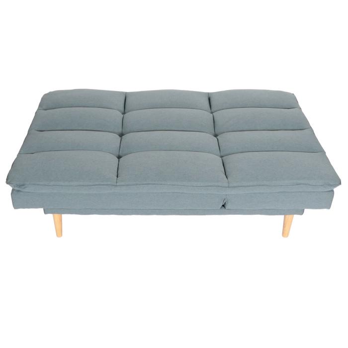 Schlafsofa HWC-M79, Gstebett Schlafcouch Couch Sofa, Schlaffunktion Liegeflche 180x110cm ~ Stoff/Textil blau-grau