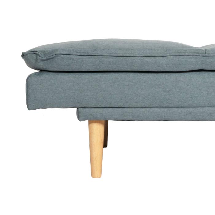 Schlafsofa HWC-M79, Gstebett Schlafcouch Couch Sofa, Schlaffunktion Liegeflche 180x110cm ~ Stoff/Textil blau-grau