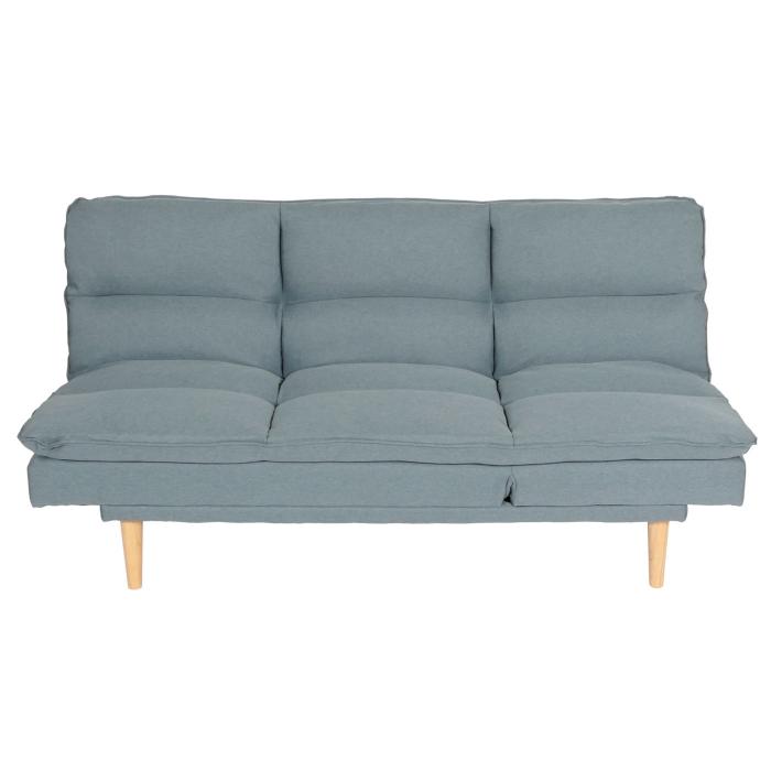 Schlafsofa HWC-M79, Gstebett Schlafcouch Couch Sofa, Schlaffunktion Liegeflche 180x110cm ~ Stoff/Textil blau-grau