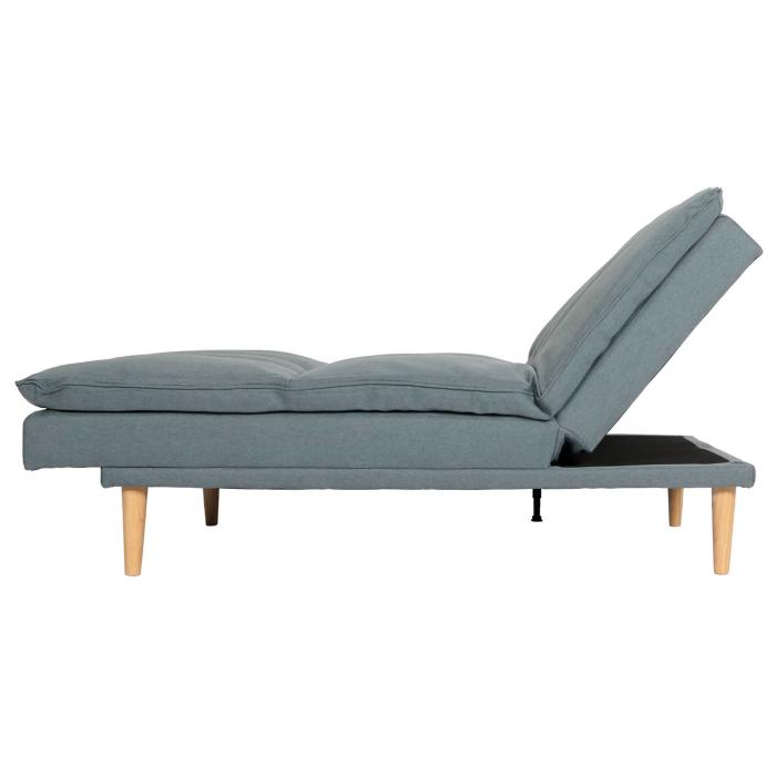 Schlafsofa HWC-M79, Gstebett Schlafcouch Couch Sofa, Schlaffunktion Liegeflche 180x110cm ~ Stoff/Textil blau-grau