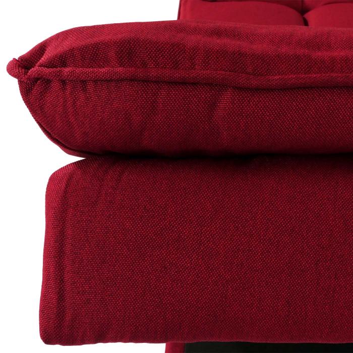 Schlafsofa HWC-M79, Gstebett Schlafcouch Couch Sofa, Schlaffunktion Liegeflche 180x110cm ~ Stoff/Textil bordeaux