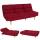 Schlafsofa HWC-M79, Gstebett Schlafcouch Couch Sofa, Schlaffunktion Liegeflche 180x110cm ~ Stoff/Textil bordeaux