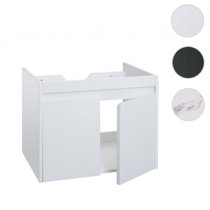 Waschbeckenunterschrank HWC-L86, Badezimmer Waschtisch Unterschrank, MVG Melamin 2 Tren 48x59x46cm ~ wei