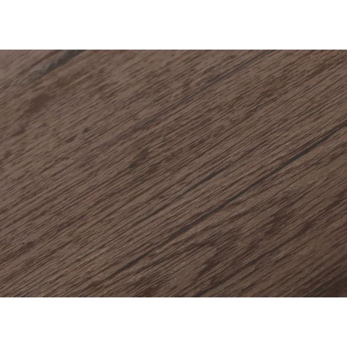 Couchtisch HWC-L89, Sofatisch Wohnzimmertisch, Eisen 43x120x64cm Sinterstein Marmor-Optik schwarz Holz dunkelbraun