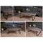 Couchtisch HWC-L89, Sofatisch Wohnzimmertisch, Eisen 43x120x64cm Sinterstein Marmor-Optik grau Holz grau-braun