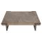 Couchtisch HWC-L89, Sofatisch Wohnzimmertisch, Eisen 43x120x64cm Sinterstein Marmor-Optik grau Holz grau-braun