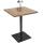 Bistrotisch HWC-H10, Bartisch Thekentisch, Industrial Gastro Metall Ulme Massivholz MVG 70x70cm ~ hellbraun