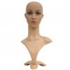 Mannequin-Kopf HWC-G70, Perckenpuppe weiblich Frau Schaufensterfigur Puppe Schaufensterpuppe, beweglich 55cm