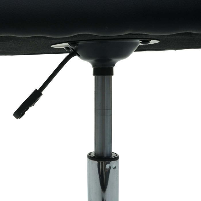 Esszimmerstuhl HWC-L92, Kchenstuhl Stuhl mit Armlehne, drehbar hhenverstellbar Metall ~ Kunstleder schwarz