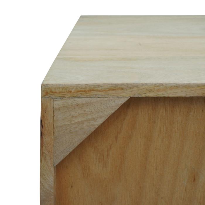 Nachttisch HWC-L95, Kommode Beistelltisch Nachtschrank Schrank, Schublade Mango-Holz 51x45x40cm, natur