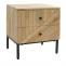 Nachttisch HWC-L95, Kommode Beistelltisch Nachtschrank Schrank, Schublade Mango-Holz 51x45x40cm MVG-zertifiziert, natur