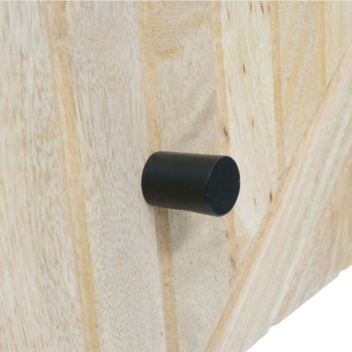 Nachttisch HWC-L95, Kommode Beistelltisch Nachtschrank Schrank, Schublade Mango-Holz 51x45x40cm MVG-zertifiziert, natur