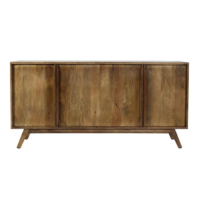 Retourenware | Sideboard HWC-L96, Kommode Schrank Anrichte, 4 Fcher und 4 Regalbden, Massiv-Holz Mango 72x146x43cm