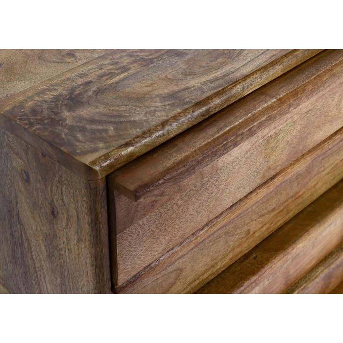 Kommode HWC-L96, Sideboard Schrank Anrichte, 6 Schubladen, Massiv-Holz Mango 72x150x42cm