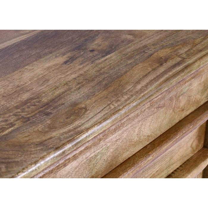 Highboard HWC-L96, Kommode Sideboard Schrank Schubladen Massiv-Holz Mango 81x65x43cm