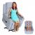 Fernsehsessel HWC-K63, Relaxsessel Sessel, Liegefunktion Aufstehhilfe Massage Heizfunktion, Stoff/Textil ~ hellgrau