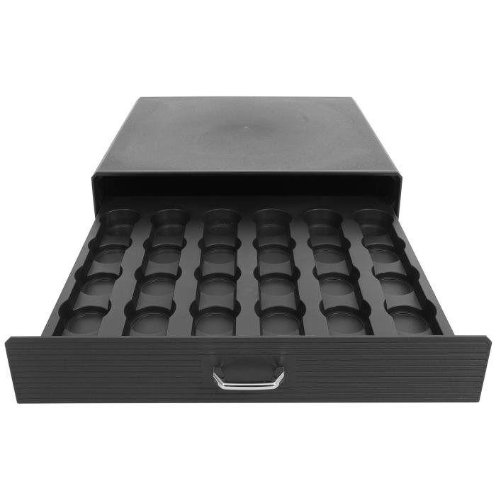 Schubladenbox fr Kaffeekapseln HWC-L98, Aufbewahrungsbox mit Schublade Kiste, 7x34x31cm