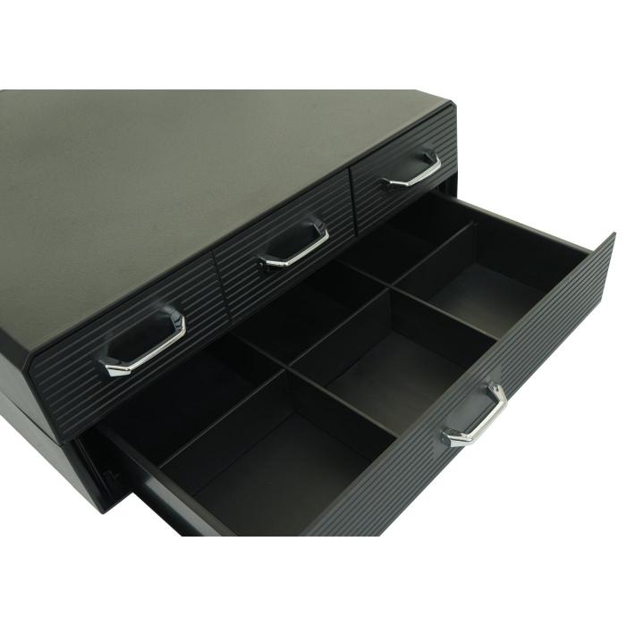 Schubladenbox fr Kaffeekapseln/Teebeutel HWC-L99, Aufbewahrungsbox mit 4 Schubladen Kiste 13x34x31cm