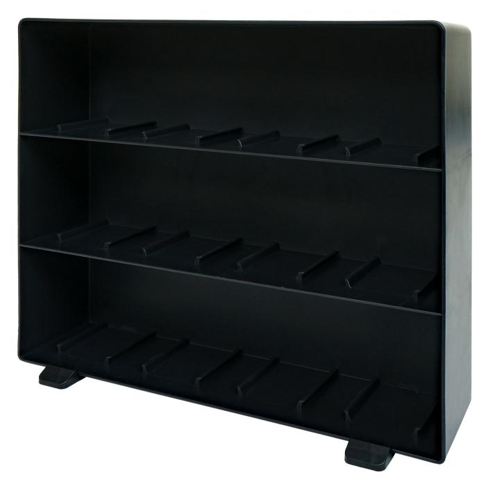 Aufbewahrungsbox HWC-M10, Lagersystem Kleinteileboxen, 12 herausnehmbare Fcher, 30x33x8cm schwarz