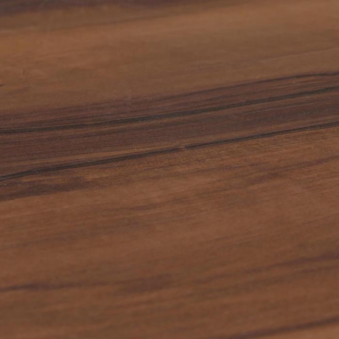 Esszimmertisch HWC-M57, Esstisch, Massiv-Holz Laminat Melamin 160-200x90cm, ausziehbar Sheesham Holz-Optik, dunkle Beine
