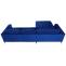 Retourenware | Sofa-Garnitur HWC-M27, Couch Ecksofa, Liegeflche links/rechts, Massiv-Holz 293cm ~ Samt dunkelblau