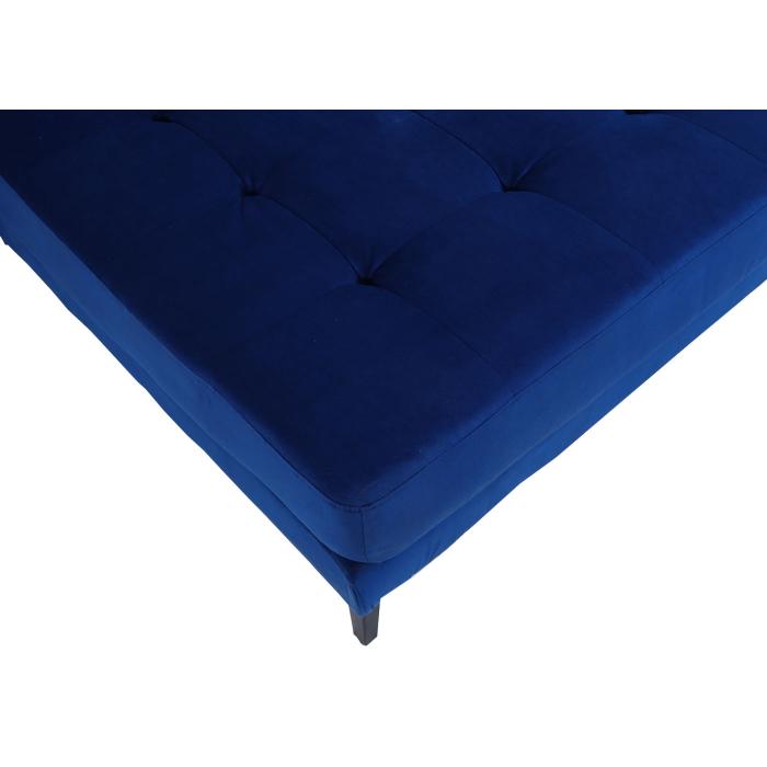 Retourenware | Sofa-Garnitur HWC-M27, Couch Ecksofa, Liegeflche links/rechts, Massiv-Holz 293cm ~ Samt dunkelblau