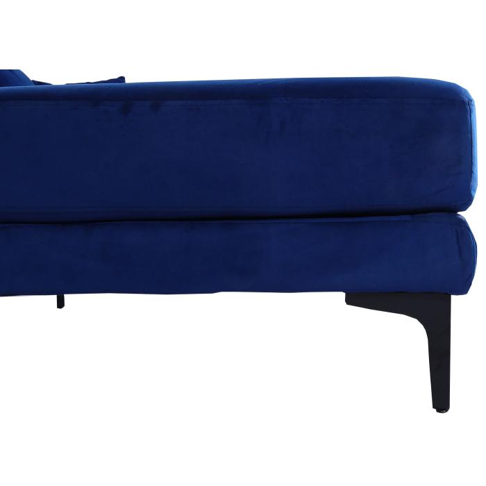 Sofa-Garnitur HWC-M27, Couch Ecksofa L-Form, Liegeflche links/rechts, Massiv-Holz 293cm ~ Samt dunkelblau