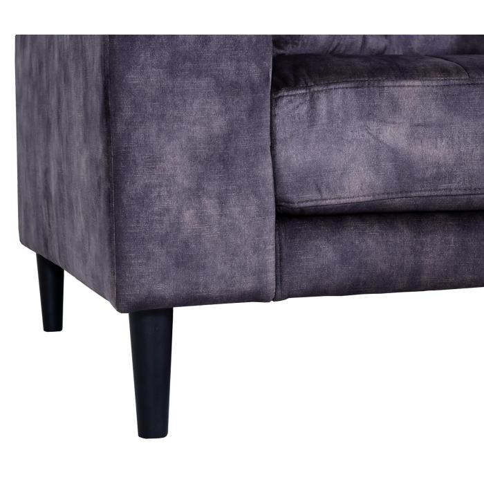 Ecksofa HWC-J54, Couch Sofa 3-Sitzer L-Form Liegeflche links/rechts 295cm ~ Samt dunkelgrau