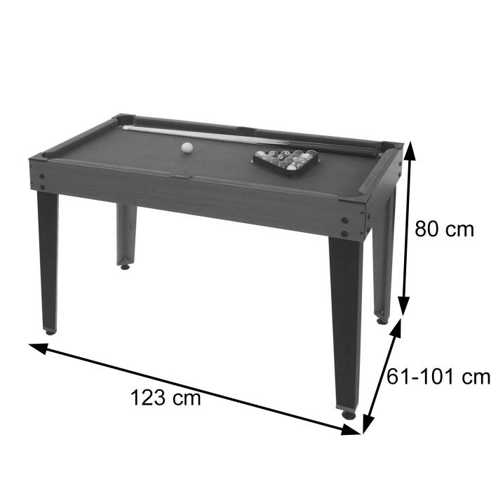 Tischkicker HWC-M33, Tischfuball Billard Hockey 7in1 Multiplayer Spieletisch, MDF 80x123x101cm