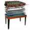 Tischkicker HWC-M33, Tischfuball Billard Hockey 7in1 Multiplayer Spieletisch, MDF 80x123x101cm