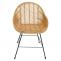 Esszimmerstuhl HWC-M28, Kchenstuhl Korbstuhl Rattansessel Rattanstuhl Stuhl, Kubu Rattan Metall
