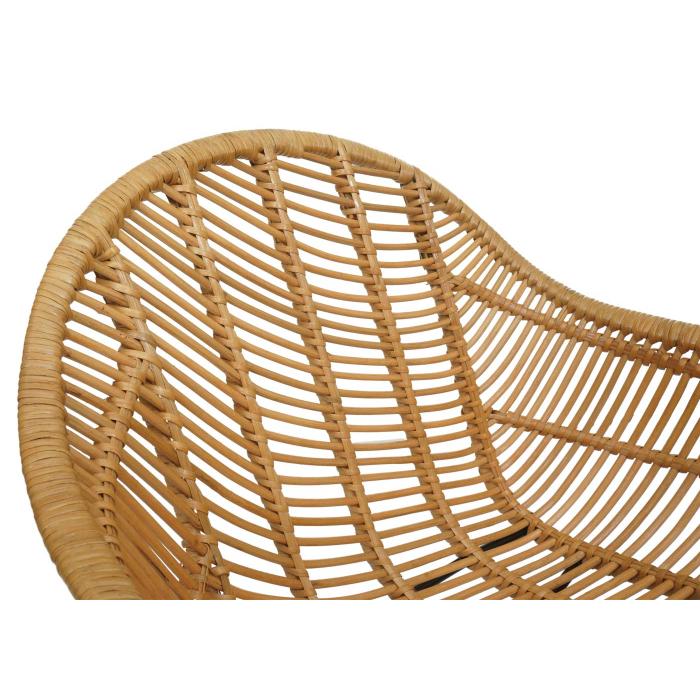 Esszimmerstuhl HWC-M28, Kchenstuhl Korbstuhl Rattansessel Rattanstuhl Stuhl, Kubu Rattan Metall