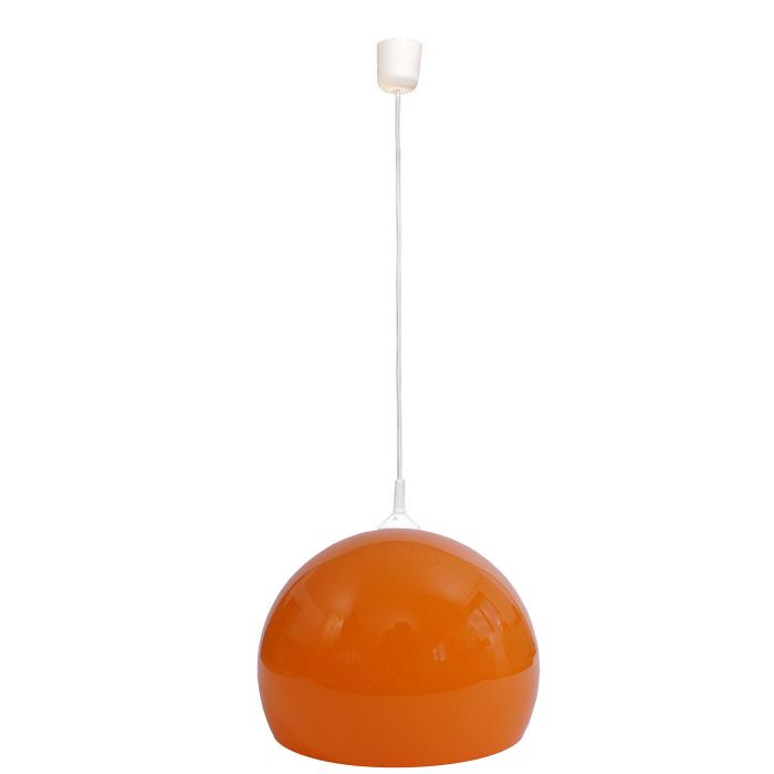 Lampenschirm HWC-M34 fr Bogen- und Pendelleuchte, Ersatzschirm,  40cm, Kunststoff ~ orange