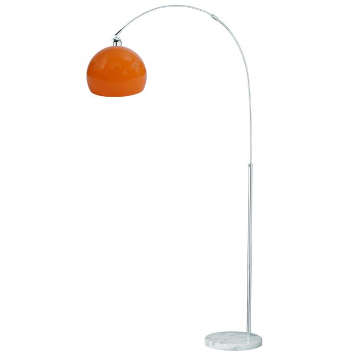 Lampenschirm HWC-M34 fr Bogen- und Pendelleuchte, Ersatzschirm,  40cm, Kunststoff ~ orange