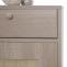 Beistelltisch HWC-M36, Kaffeetisch Nachttisch Loungetisch, Staufcher Schublade, Kubu Rattan Holz Melamin, Eiche-Optik
