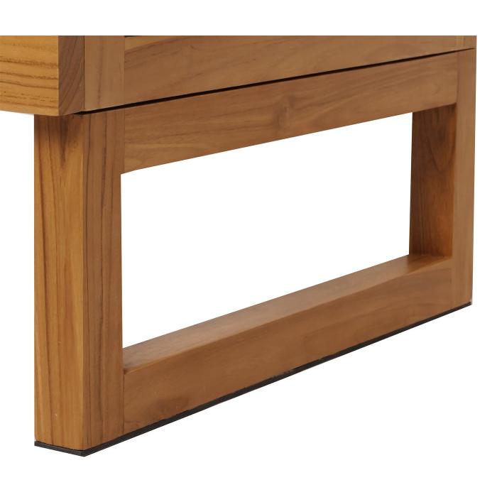 Teak-Waschbeckenunterschrank HWC-M72, Waschtisch Schrank, hochwertiges B-Grade-Teak (Kernholz, 20-30 Jahre), 82x106x56cm