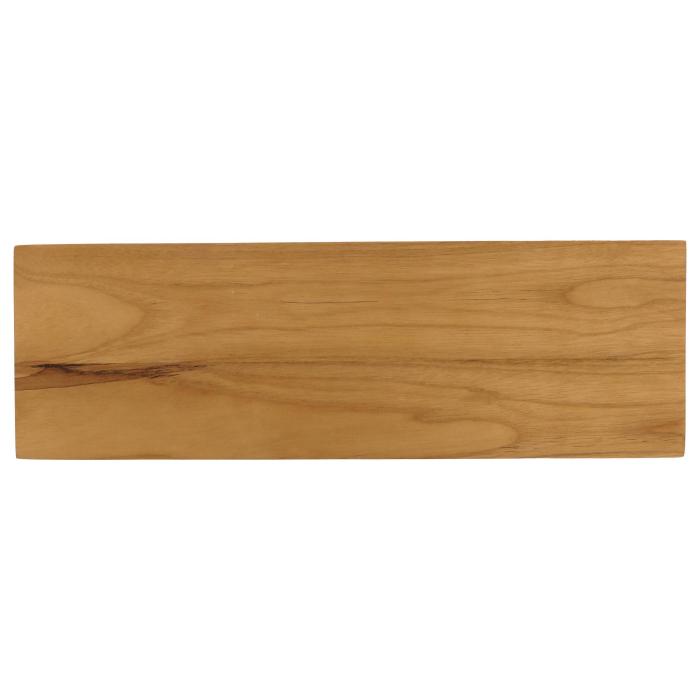 Teak-Wandregal HWC-M74, Badregal Hngeregal Regal, hochwertiges B-Grade-Teak (Kernholz, 20-30 Jahre), 3x41x14cm