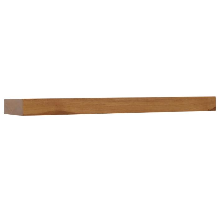 Teak-Wandregal HWC-M74, Badregal Hngeregal Regal, hochwertiges B-Grade-Teak (Kernholz, 20-30 Jahre), 3x41x14cm