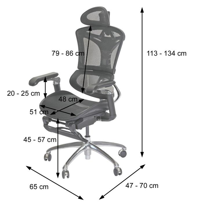 SIHOO Brostuhl, Schreibtischstuhl Drehstuhl, ergonomisch, Lordosensttze Fusttze 3D-verstellbare Armlehnen schwarz