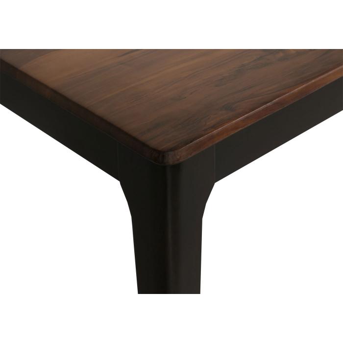 Esszimmertisch HWC-M55, Tisch Esstisch, Massiv-Holz HDF Laminat Melamin 135x80cm, Sheesham Holz-Optik, dunkle Beine