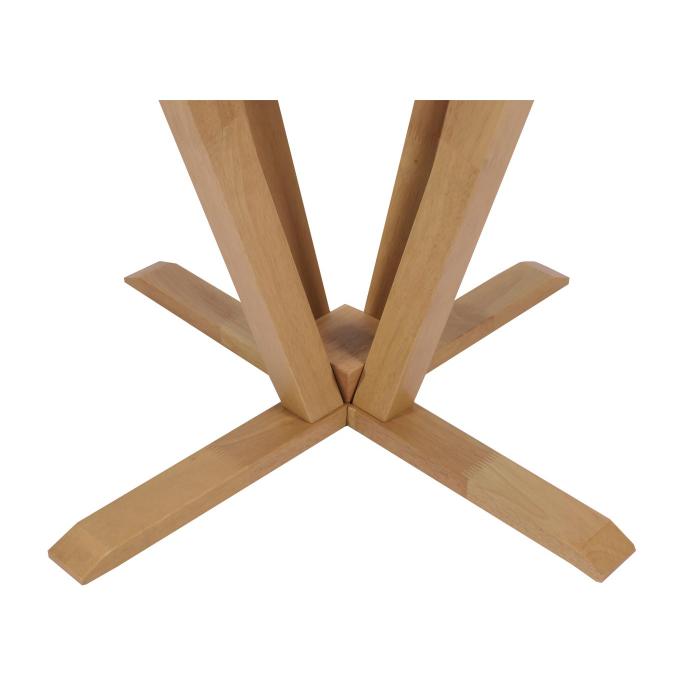 Bistrotisch HWC-M56, Tisch Esstisch, Massiv-Holz HPL Laminat Melamin 92cm, Marmor/Stein-Optik, helles Gestell