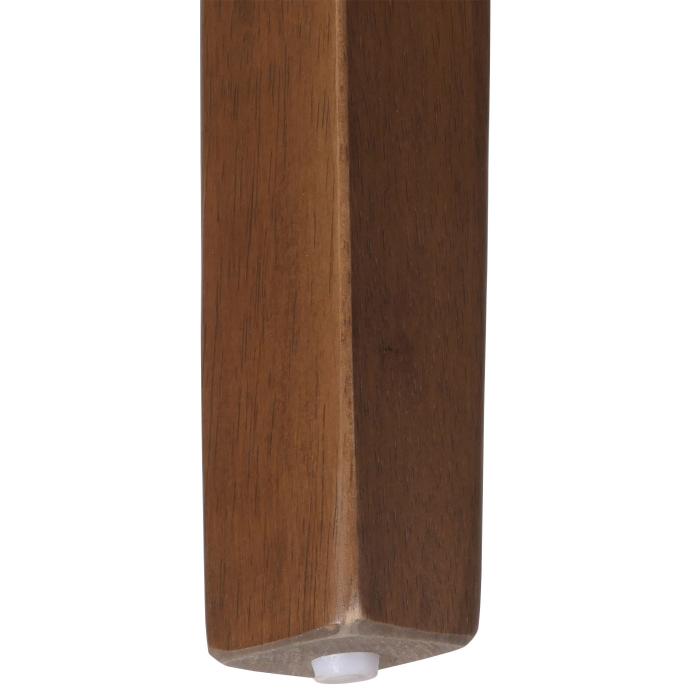 Esszimmertisch HWC-M57, Esstisch, Massiv-Holz Laminat Melamin 160-200x90cm, ausziehbar Beton-Optik, braune Beine