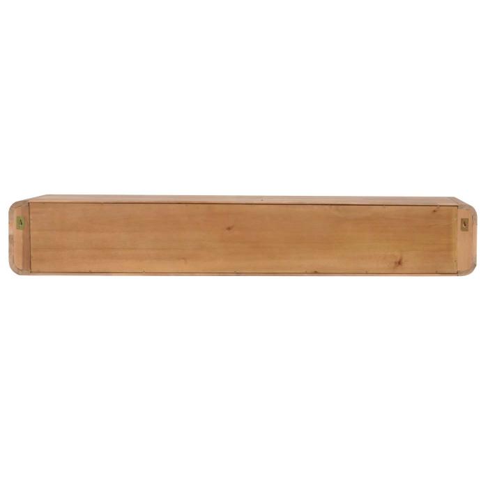 Wandregal HWC-M47, Hngeregal Schweberegal Regal, Fach, Akazie Massiv-Holz gebeizt 160cm 9kg