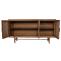 Sideboard HWC-M47, Schrank Kommode Highboard Anrichte, Staufcher, Rattan Akazie Massiv-Holz gebeizt 82x160x45cm 38kg