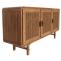 Sideboard HWC-M47, Schrank Kommode Highboard Anrichte, Staufcher, Rattan Akazie Massiv-Holz gebeizt 82x160x45cm 38kg